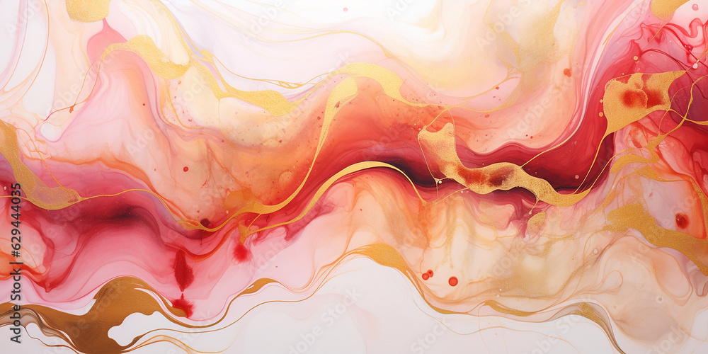 abstract fluid art painting with alcohol ink, liquid design illustration