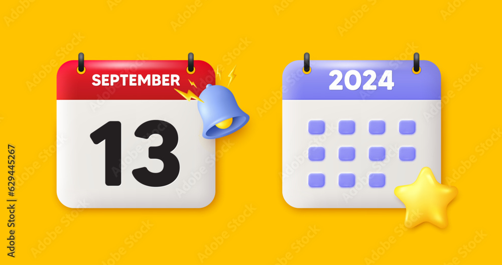 13th day of the month icon. Calendar date 3d icon. Event schedule date. Meeting appointment time. 13th day of September month. Calendar event reminder date. Vector 13th day of the month icon. Calendar date 3d icon. Event schedule date. Meeting appointment time. 13th day of September month. Calendar event reminder date. Vector