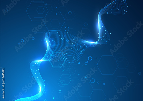 Glowing lines background.