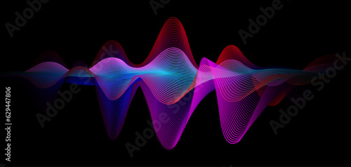 Music equalizer sound wave illustration vector.