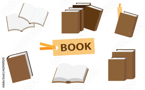 いろいろな本のイラストセット