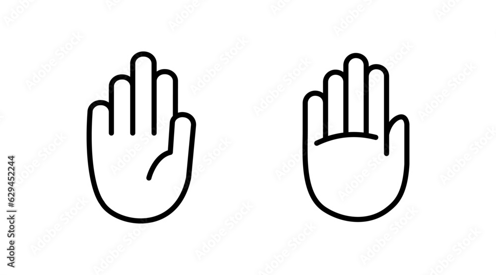 Hand icon vector. hand symbols. palm Hand icon vector. hand symbols. palm