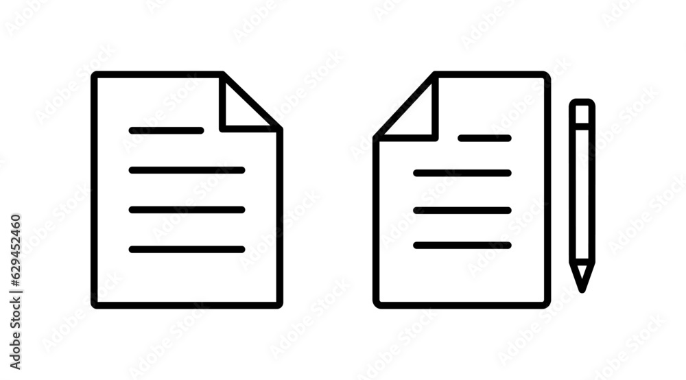 Document icon vector. Paper icon. File Icon Document icon vector. Paper icon. File Icon