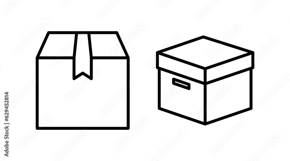 Box icon vector. Box sign. delivery package. parcel box. Box icon vector. Box sign. delivery package. parcel box.