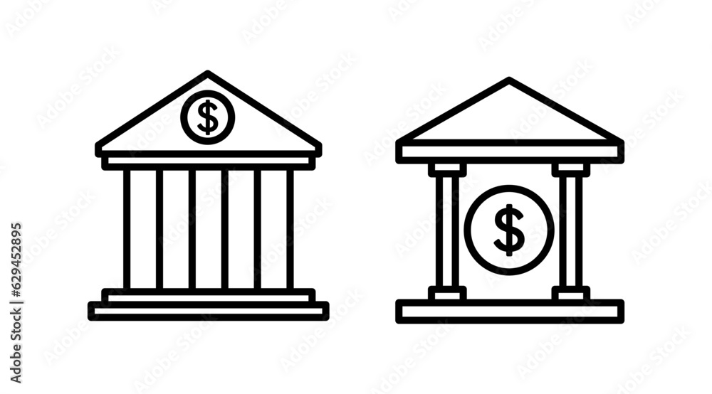 Bank icon vector. bank icon symbol Bank icon vector. bank icon symbol