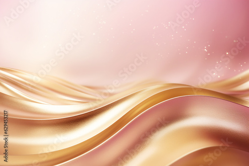 Abstract luxury gold color glitter shiny pink background. Ai generative.