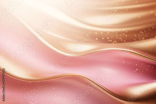 Abstract luxury gold color glitter shiny pink background. Ai generative.