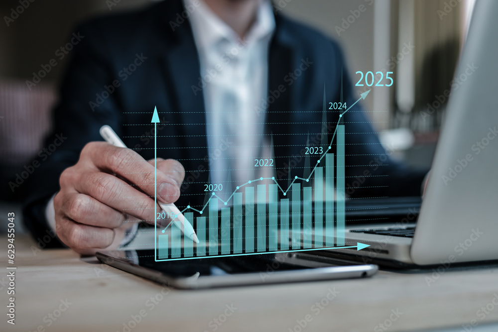 Businessman touch investment growth graph chart and analysing growth achievement diagram data trading and exchange, Stock market, Investment, dynamics of financial growth of business Businessman touch investment growth graph chart and analysing growth achievement diagram data trading and exchange, Stock market, Investment, dynamics of financial growth of business