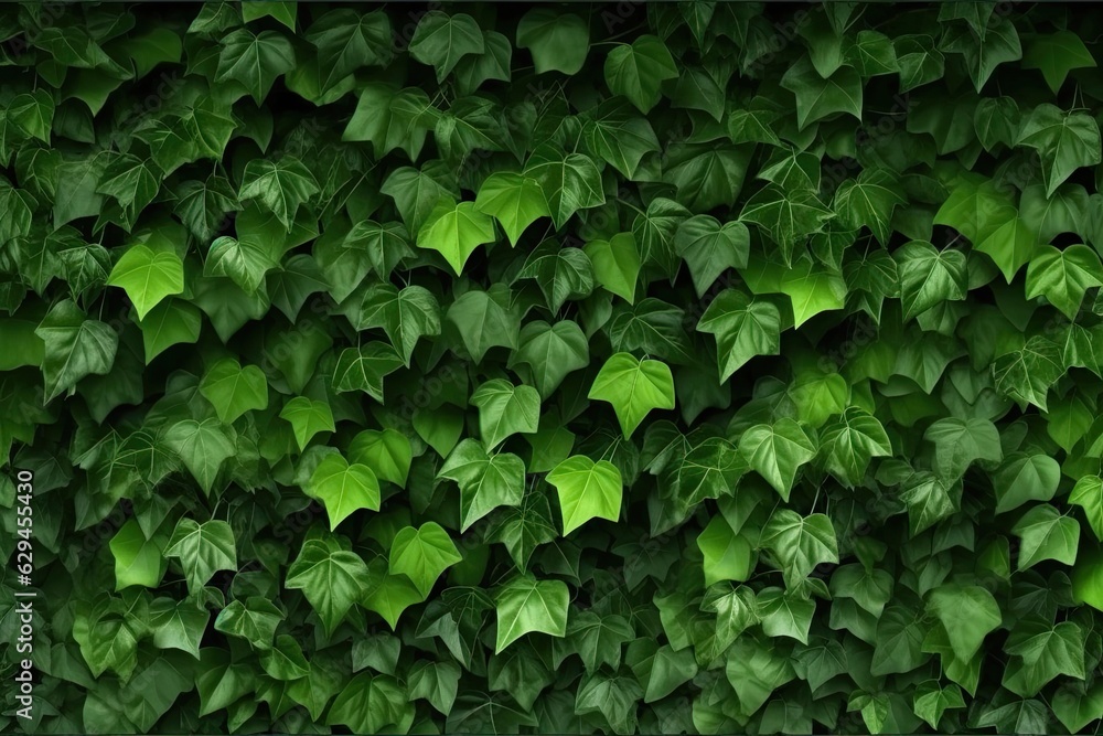 Abstract Ivy Branches Pattern on Green Textured Wall Background Abstract Ivy Branches Pattern on Green Textured Wall Background