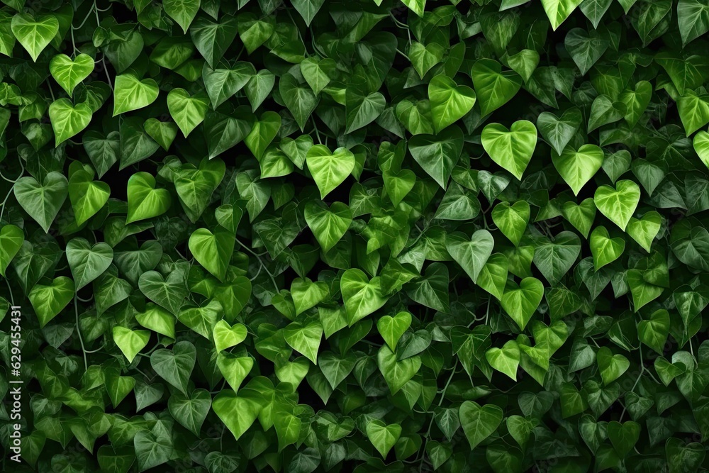 Abstract Ivy Branches Pattern on Green Textured Wall Background Abstract Ivy Branches Pattern on Green Textured Wall Background