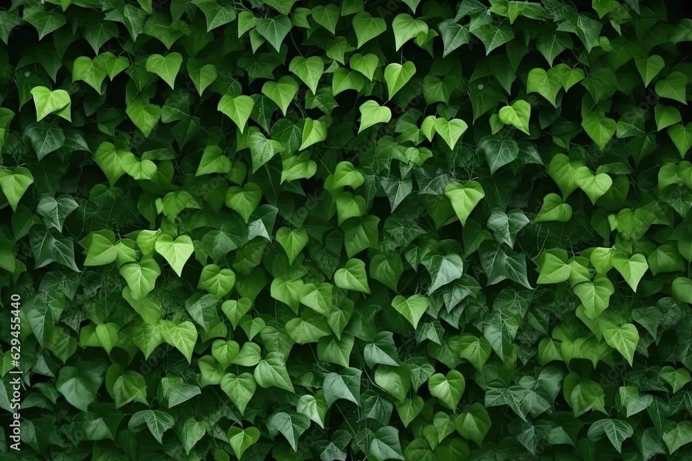 Abstract Ivy Branches Pattern on Green Textured Wall Background Abstract Ivy Branches Pattern on Green Textured Wall Background