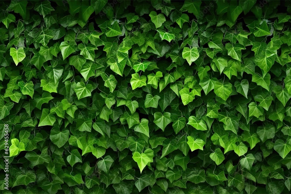 Abstract Ivy Branches Pattern on Green Textured Wall Background Abstract Ivy Branches Pattern on Green Textured Wall Background