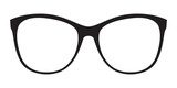 Fashion eyeglasses silhouette frame, vector illustration isolated on white background.