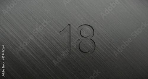 he numbers on a black background have a beautiful gradient and depth.