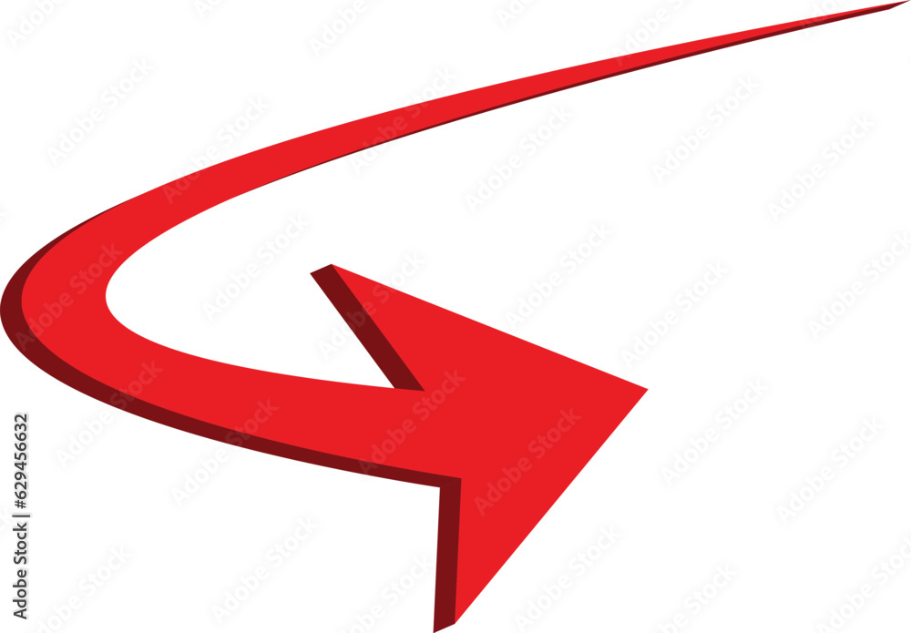 3D red arrow symbol. Arrow in 3d red arrow icons for app, web digital illustration design. Vector illustration 3D red arrow symbol. Arrow in 3d red arrow icons for app, web digital illustration design. Vector illustration