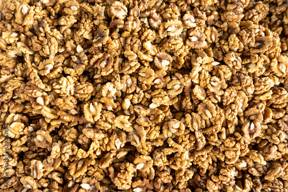 walnuts in a group in a display walnuts in a group in a display