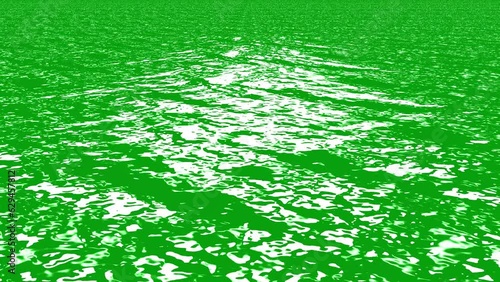 The effect of water in a lake on green screen background