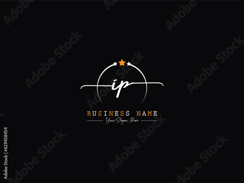 Ip, ip Signature Luxury Logo, Initial Alphabet Ip Logo Template For Your Brand