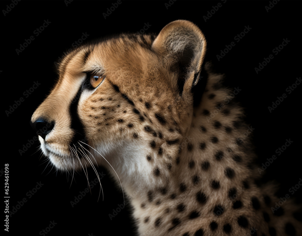close up detailed portrait of leopard face. generative ai close up detailed portrait of leopard face. generative ai