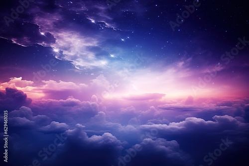abstract purple night sky with clouds background