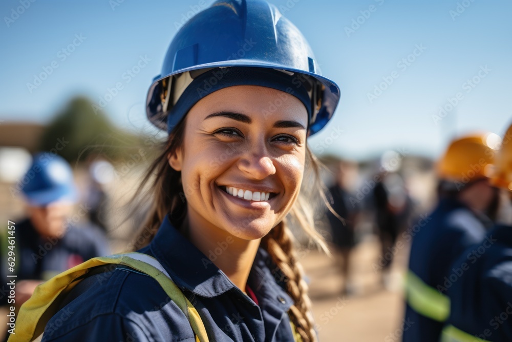 Builder team working at the construction site, labor day, and workers' importance Builder team working at the construction site, labor day, and workers' importance