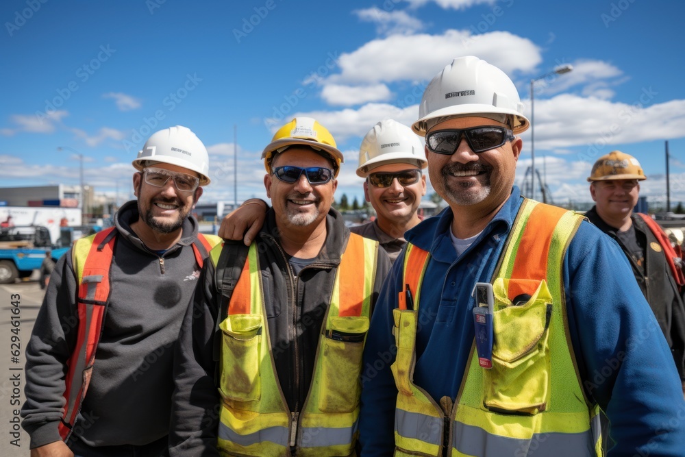 Builder team working at the construction site, labor day, and workers' importance team construction worker Builder team working at the construction site, labor day, and workers' importance team construction worker