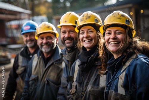 Builder team working at the construction site, labor day, and workers' importance team construction worker