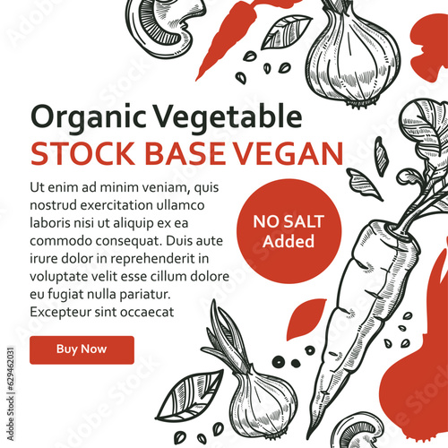 Organic vegetable stock base vegan, no salt added