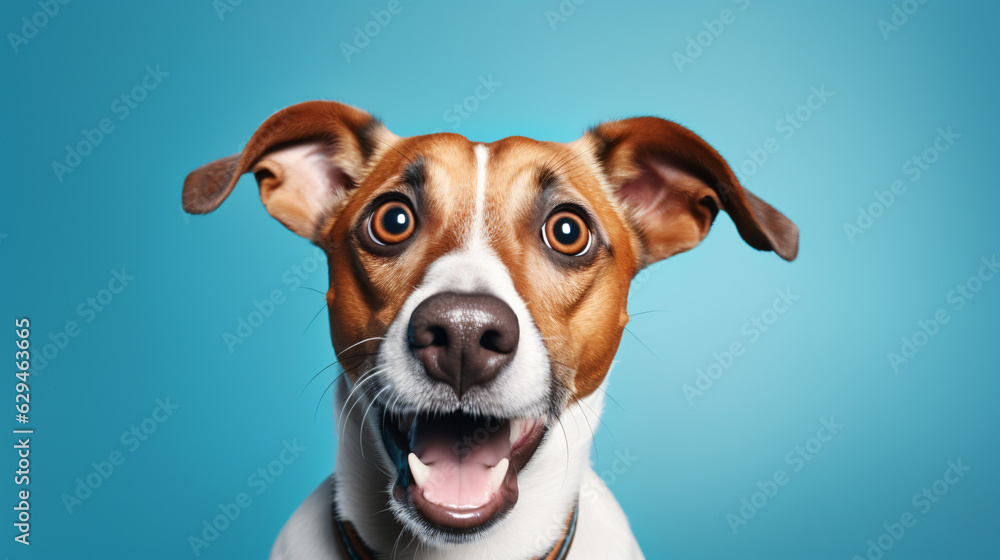 Dog - funny and excited on blue background
Generative AI Dog - funny and excited on blue background
Generative AI