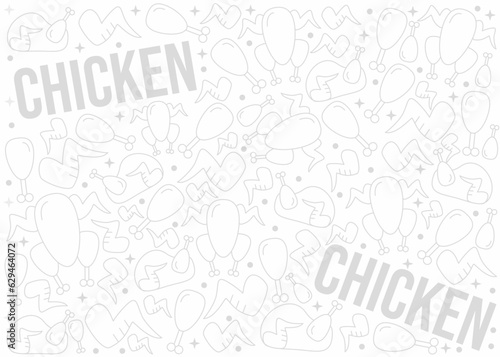 Chicken pattern or background design