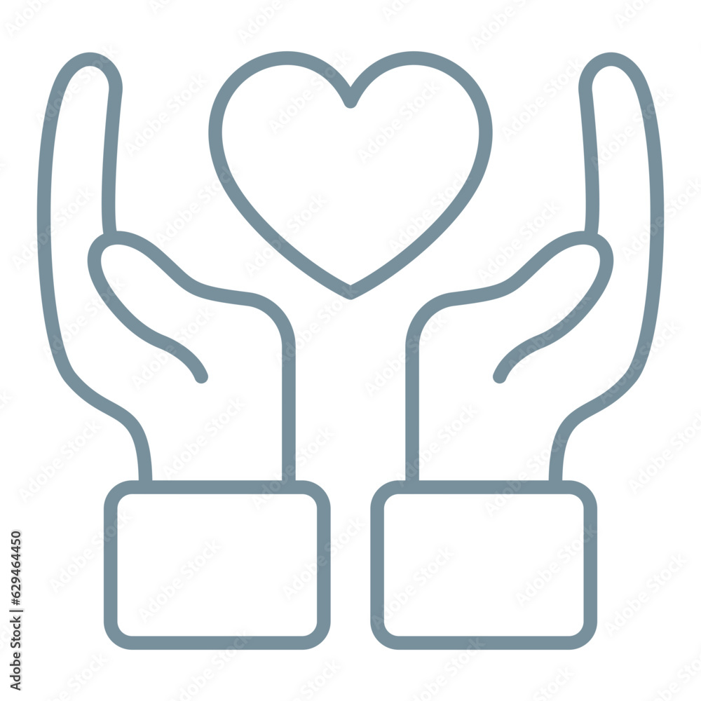 Hand With Heart Icon Hand With Heart Icon