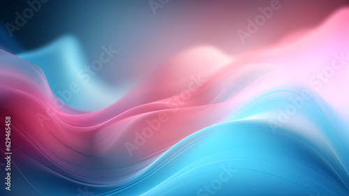 Abstract Background with Pink & Blue Waves Composition.