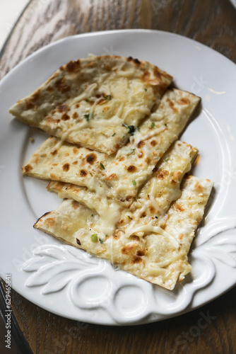 Traditional homemade cheese flatbread