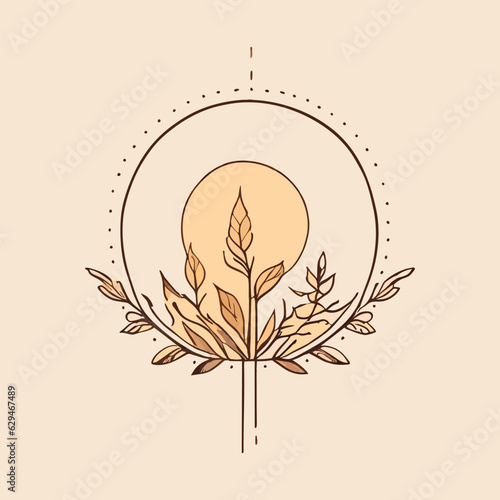 A minimalist tattoo design on a flat background.