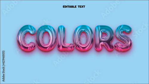 colorful text effect eps