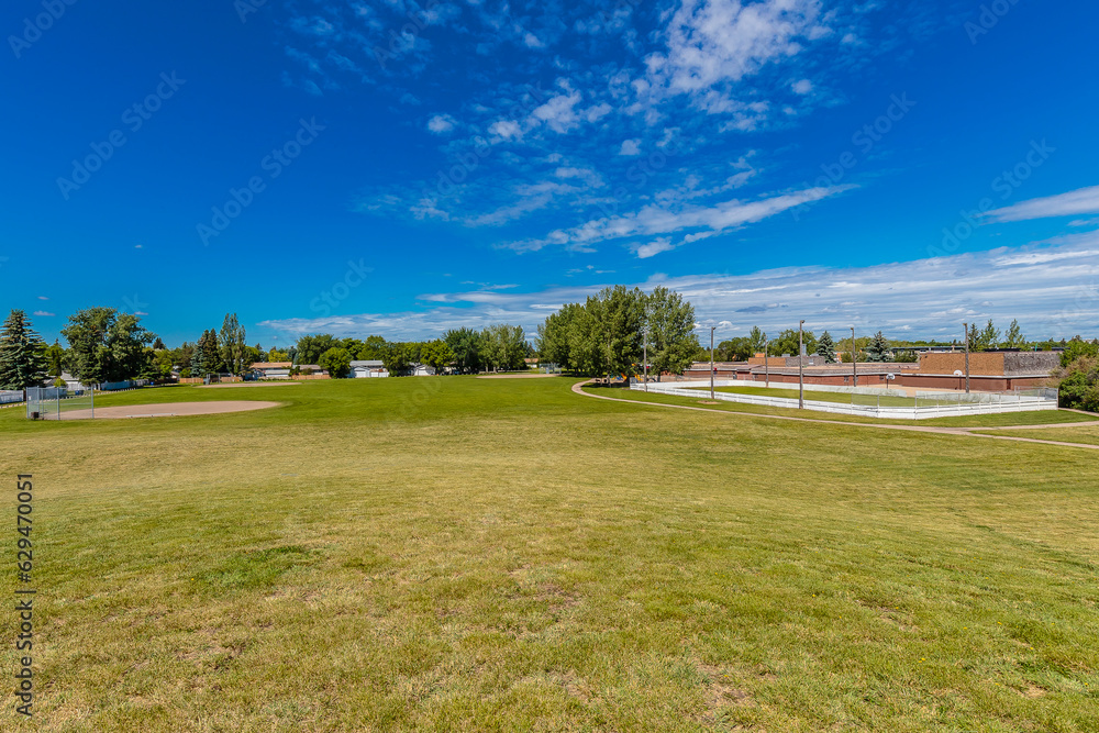 Kistikan Park in the city of Saskatoon, Canadav