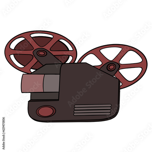 Фотография camera and film reel Clipart illustration