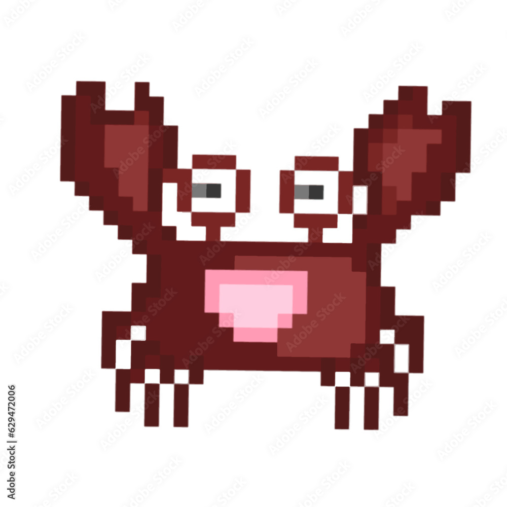 Crab pixel, pixel art,animal,monster,cartoon character,cute,icon ,vector, illustration,hand drawn Crab pixel, pixel art,animal,monster,cartoon character,cute,icon ,vector, illustration,hand drawn
