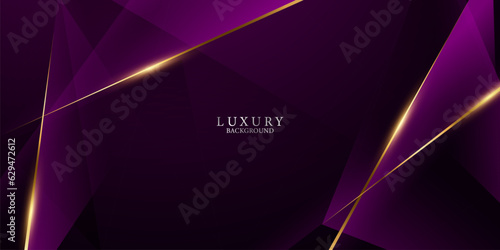 purple abstract background with luxury golden elements vector illustration