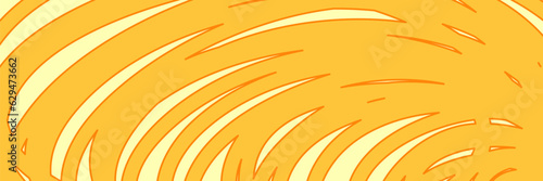 Noodle Ramen Pattern yellow background. Pasta food texture spaghetti geometric. Abstarct ramen ornament. Flat vector illustartion. Wave texture background