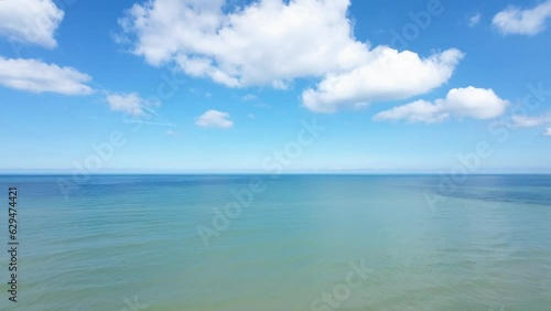 Wallpaper Mural Drone footage over the sea with beautiful blue sky Torontodigital.ca