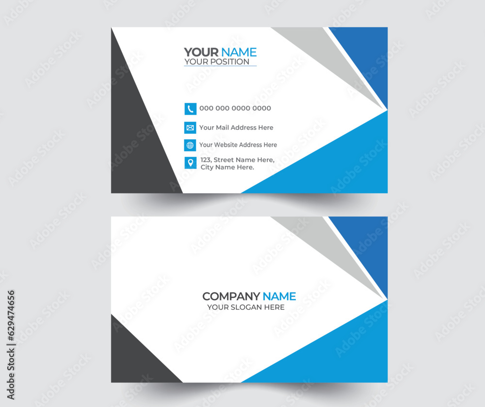 Luxury, Elegant and Modern business card design template, Simple and clean layout, Creative and clean design. 
