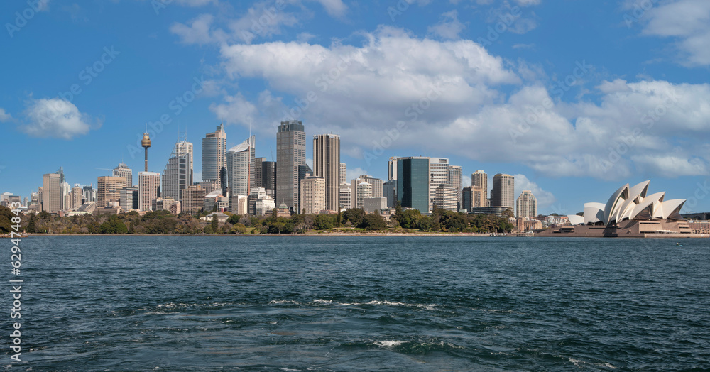 Skyline and Opera House city of Sydney Australia. 