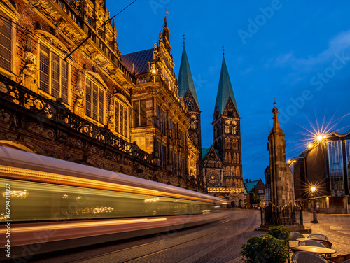 Bremen Rathaus Dom Blaue Stunde