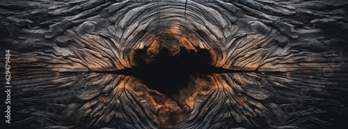 rough wood texture & abstract portrait of a black wood tree trunk photo
