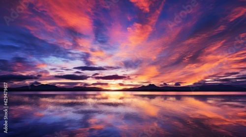 sunset over the lake © Veronika