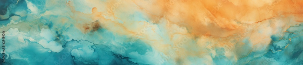 abstract background with water, blue , yellow