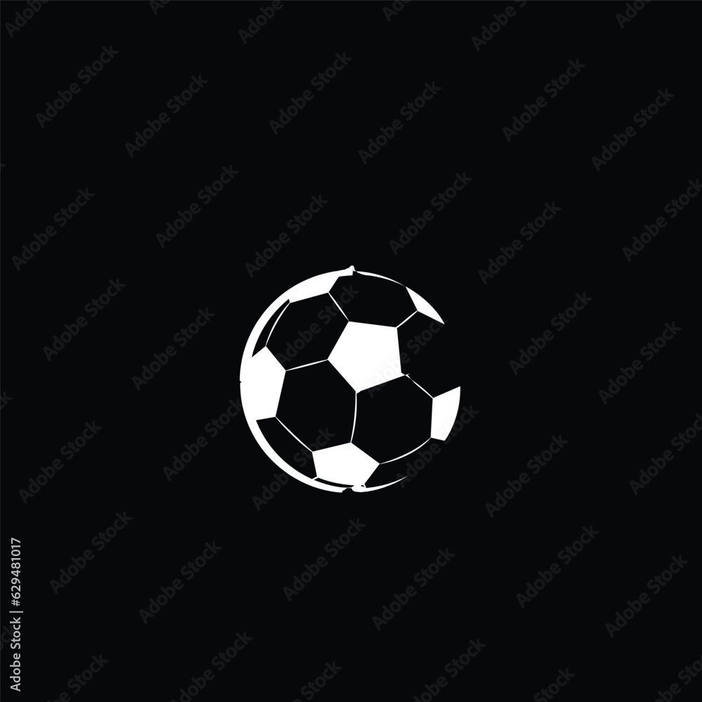 Obraz premium Soccer ball icon. Flat vector illustration