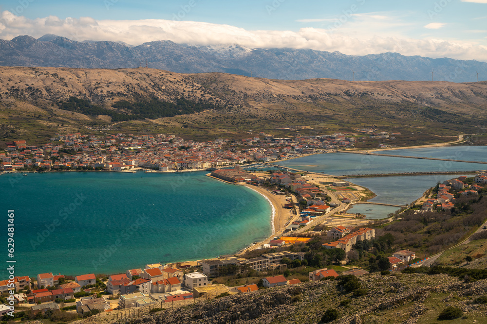Town of Pag in Croatia on the island of Pag