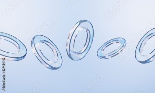 Abstract background with glass shapes 3d render photo